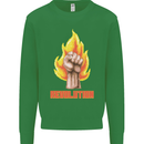 Pixelated Revolution Anarchy Anarchist 99% Kids Sweatshirt Jumper Irish Green