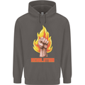 Pixelated Revolution Anarchy Anarchist 99% Mens 80% Cotton Hoodie Charcoal