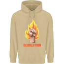 Pixelated Revolution Anarchy Anarchist 99% Mens 80% Cotton Hoodie Sand