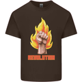Pixelated Revolution Anarchy Anarchist 99% Mens Cotton T-Shirt Tee Top Dark Chocolate