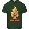 Pixelated Revolution Anarchy Anarchist 99% Mens Cotton T-Shirt Tee Top Forest Green