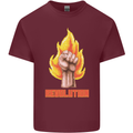 Pixelated Revolution Anarchy Anarchist 99% Mens Cotton T-Shirt Tee Top Maroon