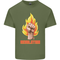 Pixelated Revolution Anarchy Anarchist 99% Mens Cotton T-Shirt Tee Top Military Green