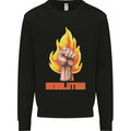 Pixelated Revolution Anarchy Anarchist 99% Mens Sweatshirt Jumper Black