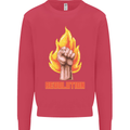 Pixelated Revolution Anarchy Anarchist 99% Mens Sweatshirt Jumper Heliconia
