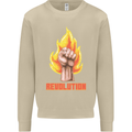 Pixelated Revolution Anarchy Anarchist 99% Mens Sweatshirt Jumper Sand