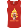 Pixelated Revolution Anarchy Anarchist 99% Mens Vest Tank Top Red