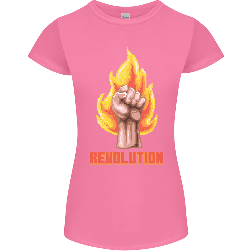 Pixelated Revolution Anarchy Anarchist 99% Womens Petite Cut T-Shirt Azalea