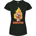 Pixelated Revolution Anarchy Anarchist 99% Womens Petite Cut T-Shirt Black