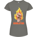 Pixelated Revolution Anarchy Anarchist 99% Womens Petite Cut T-Shirt Charcoal