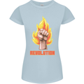 Pixelated Revolution Anarchy Anarchist 99% Womens Petite Cut T-Shirt Light Blue