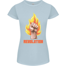 Pixelated Revolution Anarchy Anarchist 99% Womens Petite Cut T-Shirt Light Blue
