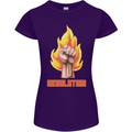 Pixelated Revolution Anarchy Anarchist 99% Womens Petite Cut T-Shirt Purple