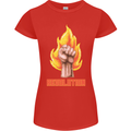Pixelated Revolution Anarchy Anarchist 99% Womens Petite Cut T-Shirt Red