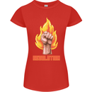 Pixelated Revolution Anarchy Anarchist 99% Womens Petite Cut T-Shirt Red