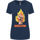 Pixelated Revolution Anarchy Anarchist 99% Womens Wider Cut T-Shirt Navy Blue