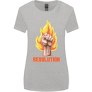 Pixelated Revolution Anarchy Anarchist 99% Womens Wider Cut T-Shirt Sports Grey