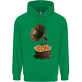 Pizza Gramophone Turntable Vinyl Records DJ Childrens Kids Hoodie Irish Green