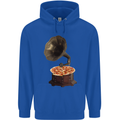 Pizza Gramophone Turntable Vinyl Records DJ Childrens Kids Hoodie Royal Blue