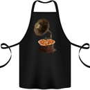 Pizza Gramophone Turntable Vinyl Records DJ Cotton Apron 100% Organic Black