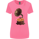 Pizza Gramophone Turntable Vinyl Records DJ Womens Wider Cut T-Shirt Azalea