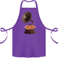 Pizza Gramophone Vinyl Records Turntable DJ Cotton Apron 100% Organic Purple