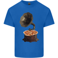 Pizza Gramophone Vinyl Records Turntable DJ Kids T-Shirt Childrens Royal Blue