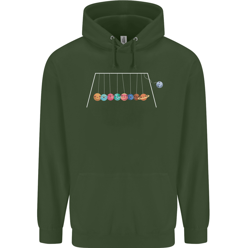 Planets Game Astronomy Space Funny Universe Childrens Kids Hoodie Forest Green