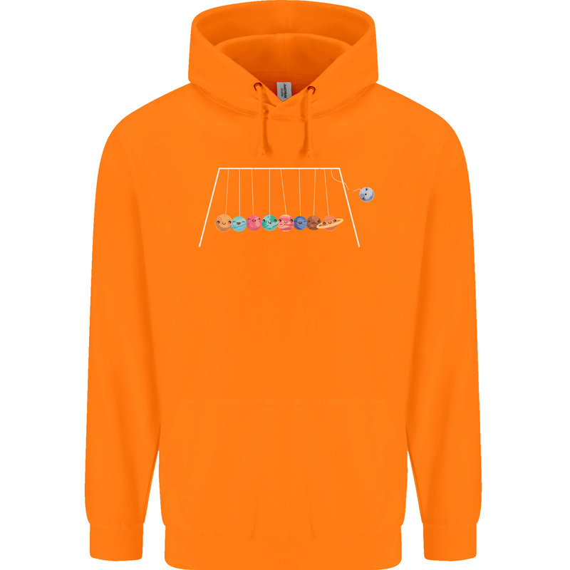 Planets Game Astronomy Space Funny Universe Childrens Kids Hoodie Orange