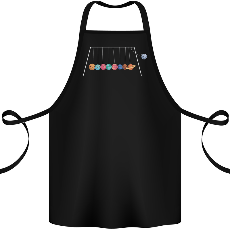 Planets Game Astronomy Space Funny Universe Cotton Apron 100% Organic Black