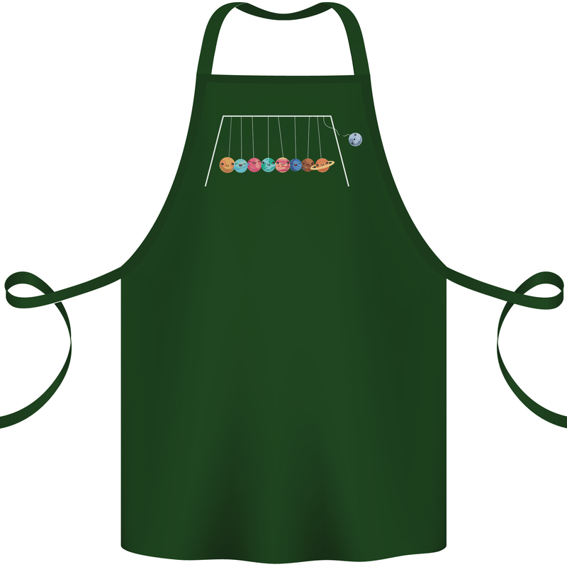 Planets Game Astronomy Space Funny Universe Cotton Apron 100% Organic Forest Green