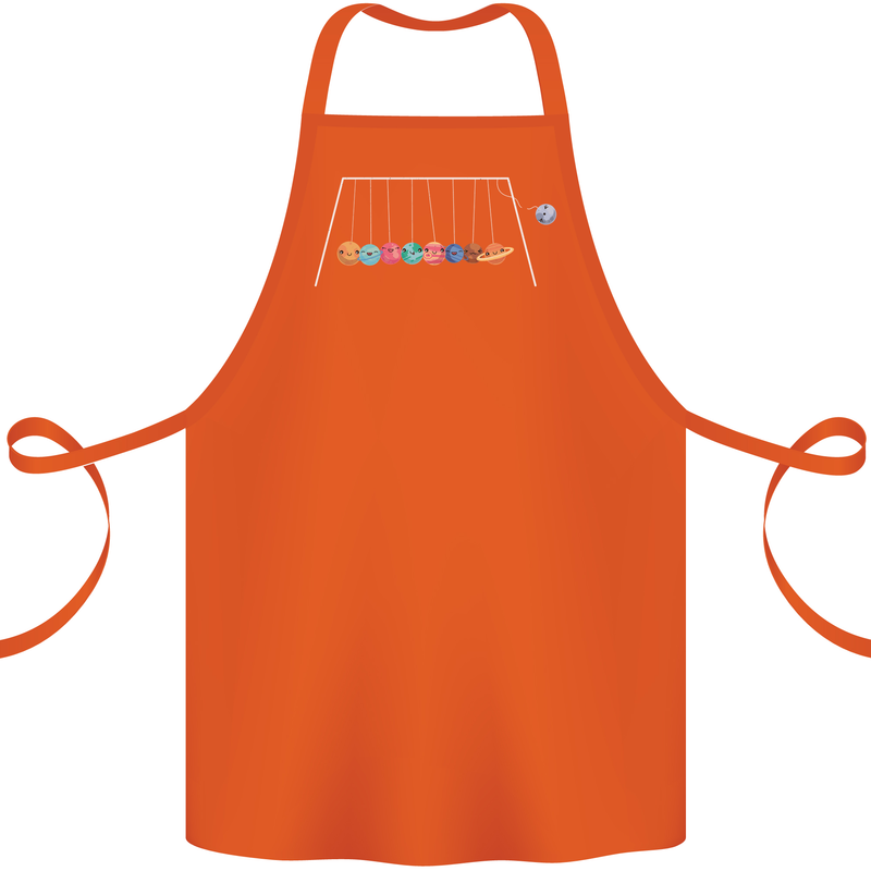 Planets Game Astronomy Space Funny Universe Cotton Apron 100% Organic Orange