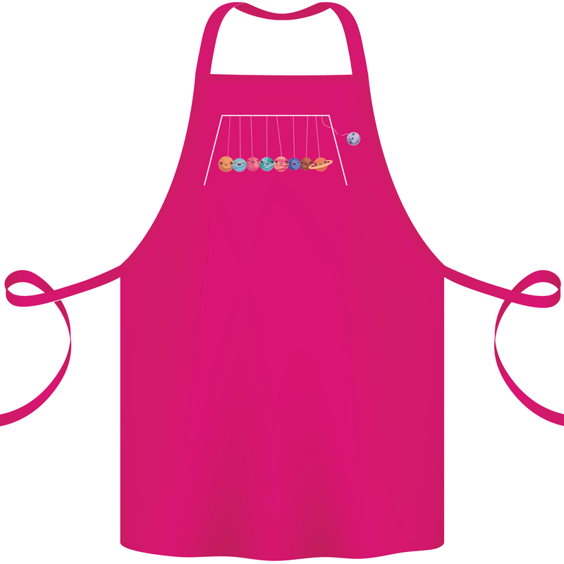 Planets Game Astronomy Space Funny Universe Cotton Apron 100% Organic Pink