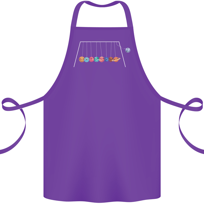 Planets Game Astronomy Space Funny Universe Cotton Apron 100% Organic Purple