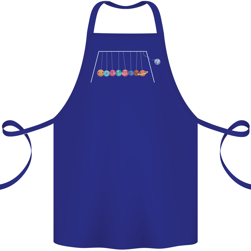 Planets Game Astronomy Space Funny Universe Cotton Apron 100% Organic Royal Blue