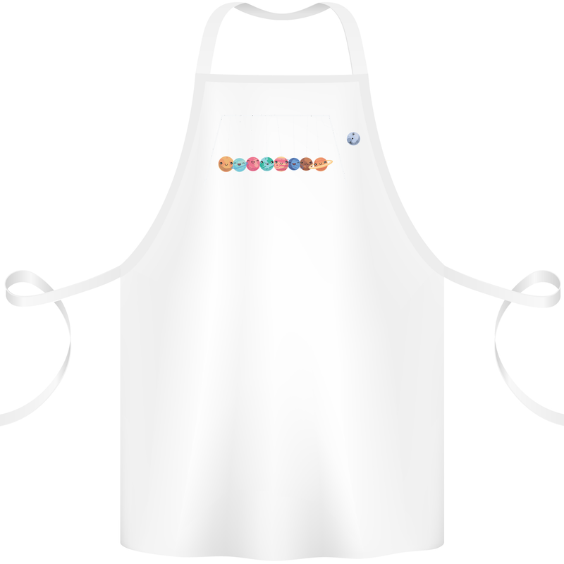 Planets Game Astronomy Space Funny Universe Cotton Apron 100% Organic White