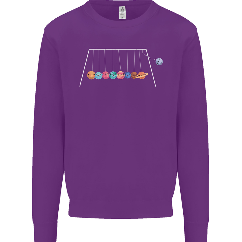 Planets Game Astronomy Space Funny Universe Kids Sweatshirt Jumper Purple