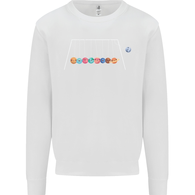 Planets Game Astronomy Space Funny Universe Kids Sweatshirt Jumper White