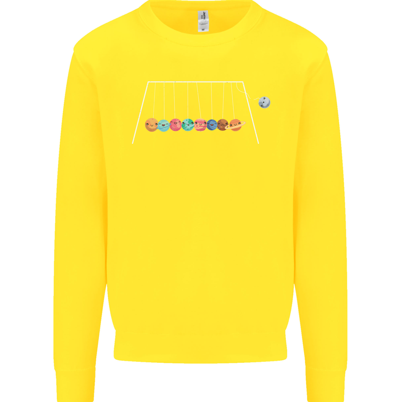 Planets Game Astronomy Space Funny Universe Kids Sweatshirt Jumper Yellow