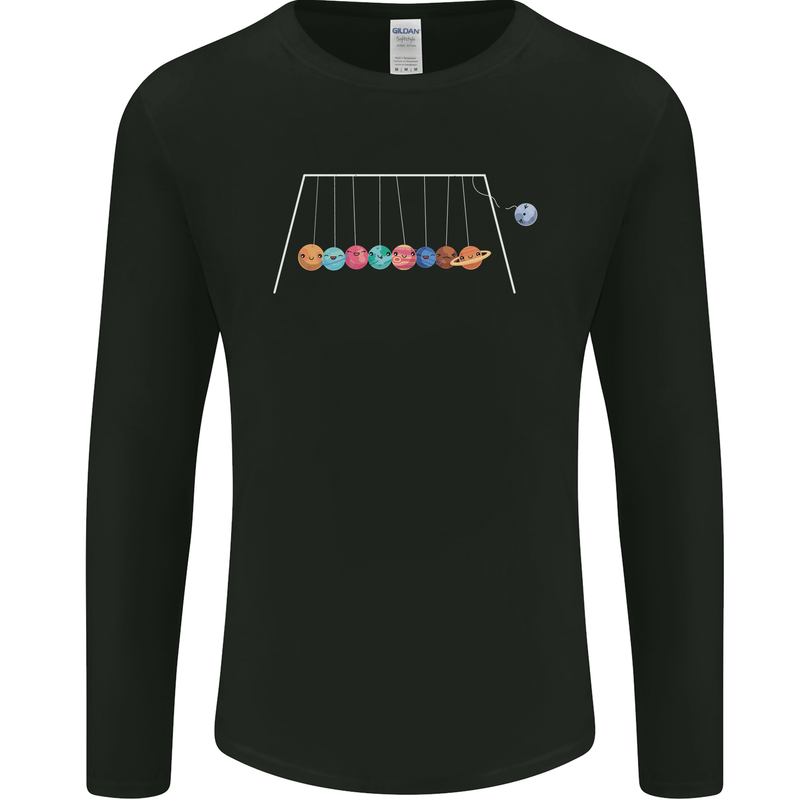 Planets Game Astronomy Space Funny Universe Mens Long Sleeve T-Shirt Black