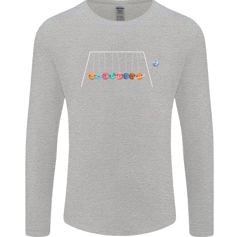 Planets Game Astronomy Space Funny Universe Mens Long Sleeve T-Shirt Sports Grey