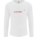 Planets Game Astronomy Space Funny Universe Mens Long Sleeve T-Shirt White