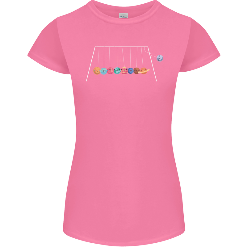 Planets Game Astronomy Space Funny Universe Womens Petite Cut T-Shirt Azalea