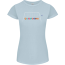 Planets Game Astronomy Space Funny Universe Womens Petite Cut T-Shirt Light Blue