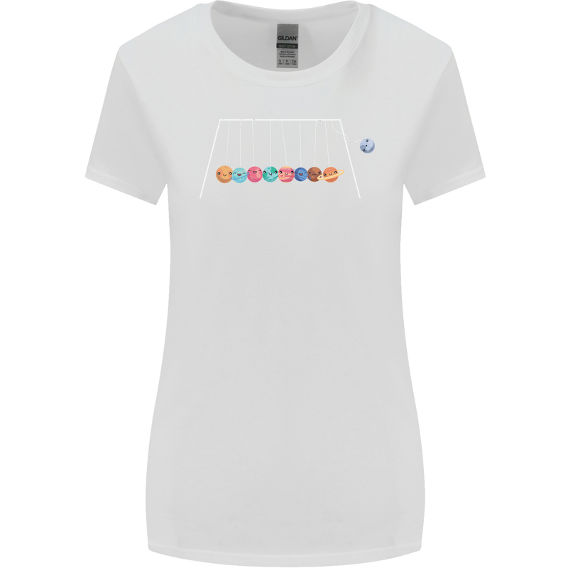 Planets Game Astronomy Space Funny Universe Womens Wider Cut T-Shirt White