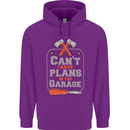 Plans In the Garage Carpenter DIY Tradesman Childrens Kids Hoodie Purple