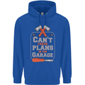 Plans In the Garage Carpenter DIY Tradesman Childrens Kids Hoodie Royal Blue
