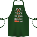 Plans In the Garage Carpenter DIY Tradesman Cotton Apron 100% Organic Forest Green