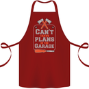 Plans In the Garage Carpenter DIY Tradesman Cotton Apron 100% Organic Maroon