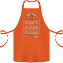 Plans In the Garage Carpenter DIY Tradesman Cotton Apron 100% Organic Orange